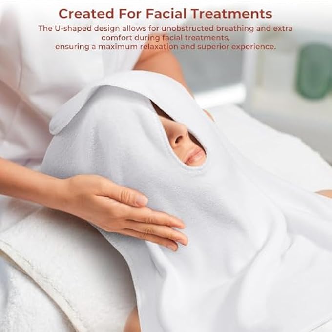 NALACAL SPA FACIAL TOWELS FOR ESTHETICIANS, U-SHAPED MICROFIBER SOFT SPA TOWEL FOR SKINCARE, COMFORTABLE EXTRA THICK MASSAGE FACE TOWELS SALON TOWELS USED IN FACIAL STEAM MASSAGE AND CLEANSING, 4PCS - Image 4